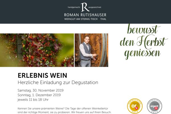 Weingut am steinig Tisch, Roman Rutishauser, Erlebnis Wein im Advent 2018